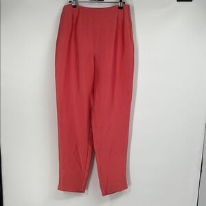 Vintage Deadstock Barry Bricken 100% Silk Coral Pants Size 6